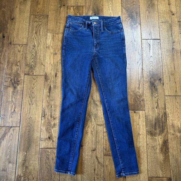 Madewell Denim - Madewell Jeans 10" High-Rise Skinny Womens Size 27 Dark Wash Stretch Denim